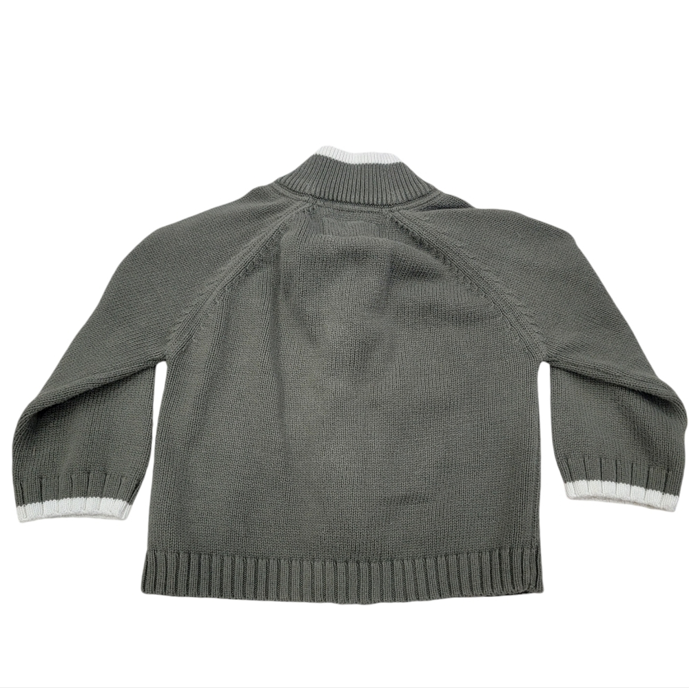 Roots Knit Baby Cardigan Green Canadian Beaver Sweater Retro Zip Up Jump… - Picture 3 of 15